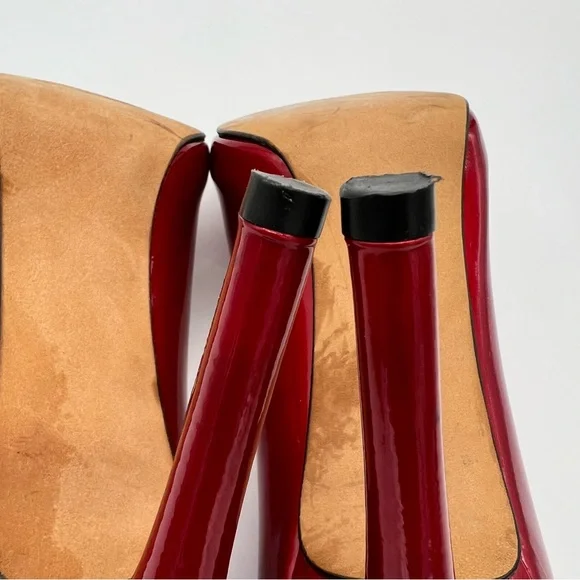 Stuart Weitzman Red Patent Leather Pumps Size 9.5 N - Picture 7 of 13